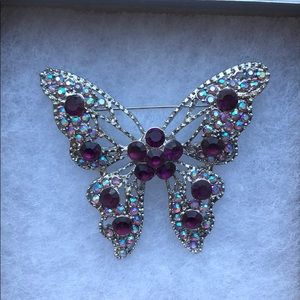 Purple Butterfly Brooch